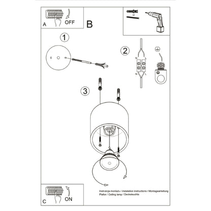 Ceiling lamp ORBIS 1 grey