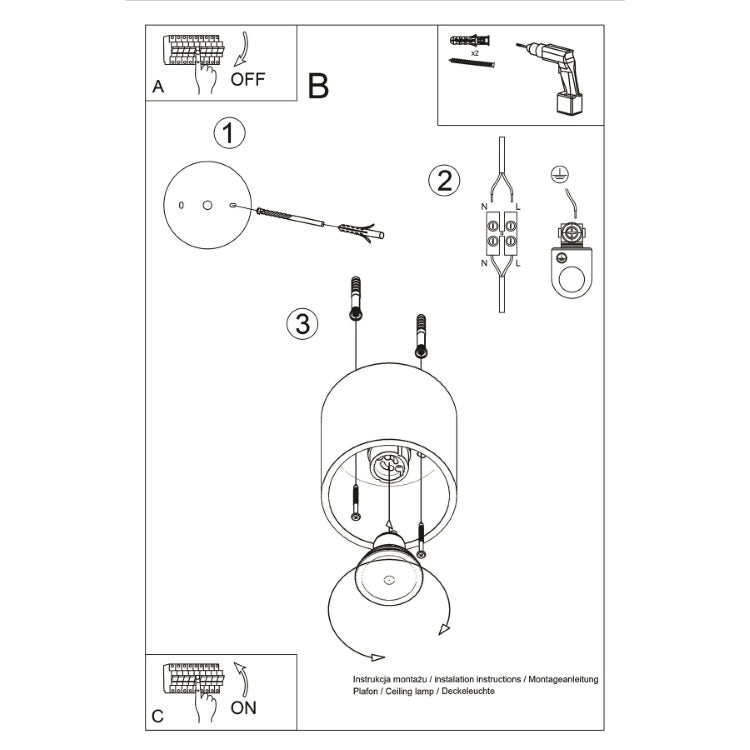 Ceiling lamp ORBIS 1 white