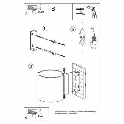 Wall lamp ORBIS 1 white