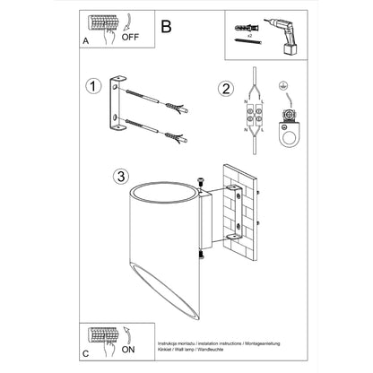 Wall lamp PENNE 20 white