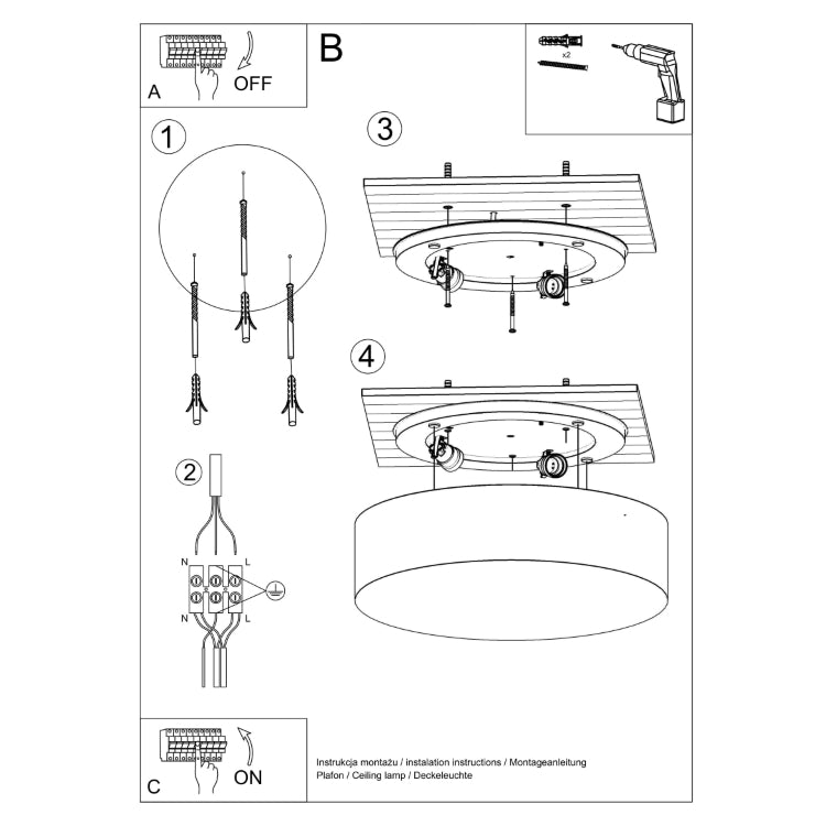 Ceiling lamp ARENA 35 white