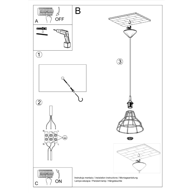 Pendant lamp ANATA white