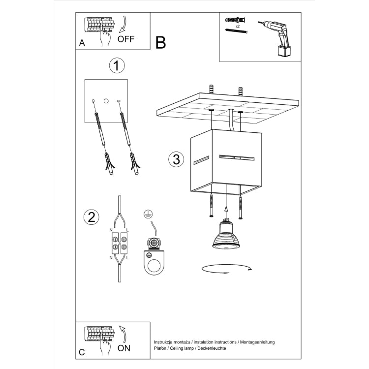 Ceiling lamp LOBO black