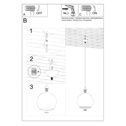 Pendant lamp BALL transparent