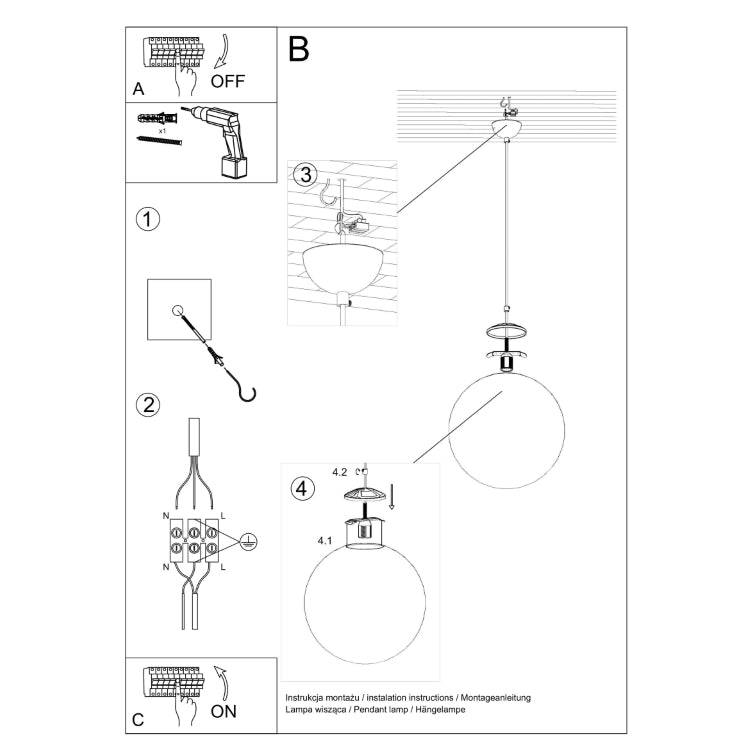 Pendant lamp UGO 30