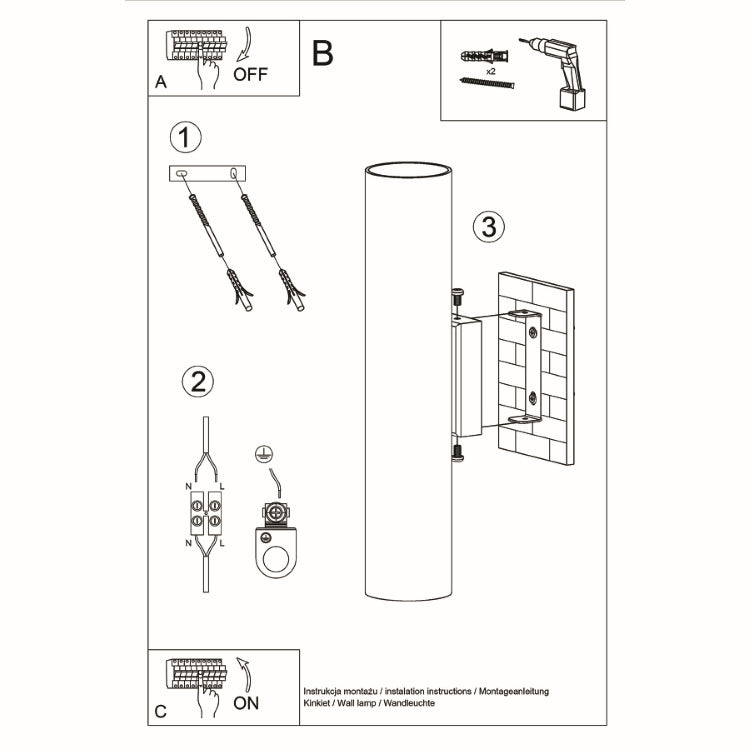 Wall lamp LAGOS white