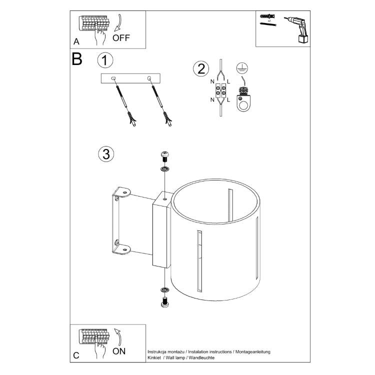 Wall lamp INEZ white