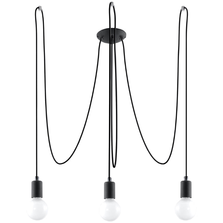 Chandelier EDISON 3 black