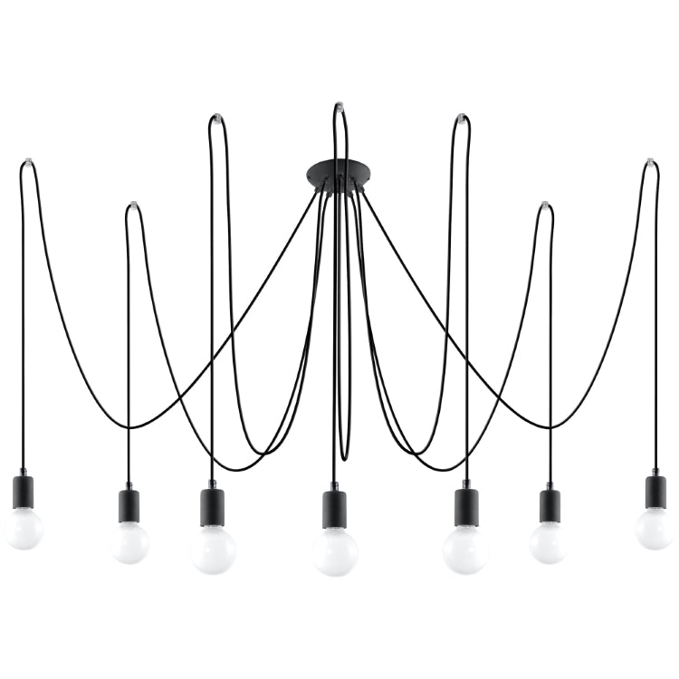 Chandelier EDISON 7 black