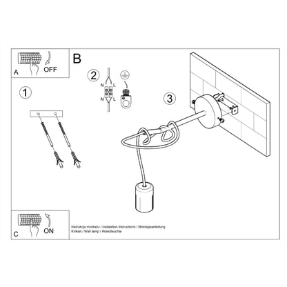 Wall lamp EDISON black