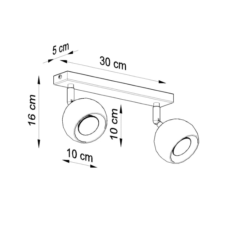 Ceiling lamp OCULARE 2 black