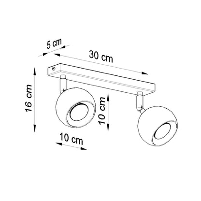 Ceiling lamp OCULARE 2 black