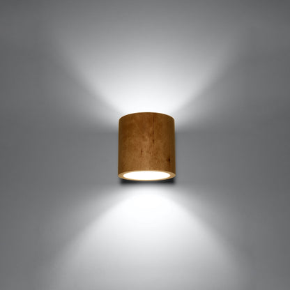 Wall lamp ORBIS natural wood