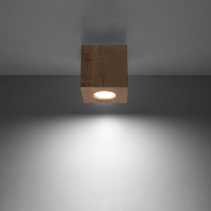 Ceiling lamp QUAD natural wood