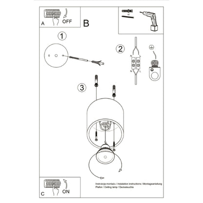 Ceiling lamp ORBIS 1 anthracite