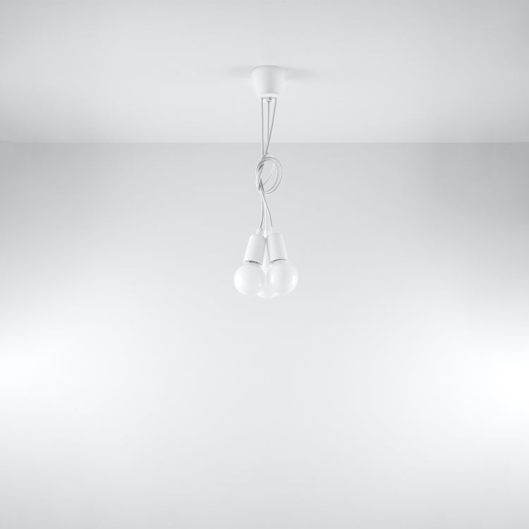 Pendant lamp DIEGO 3 white