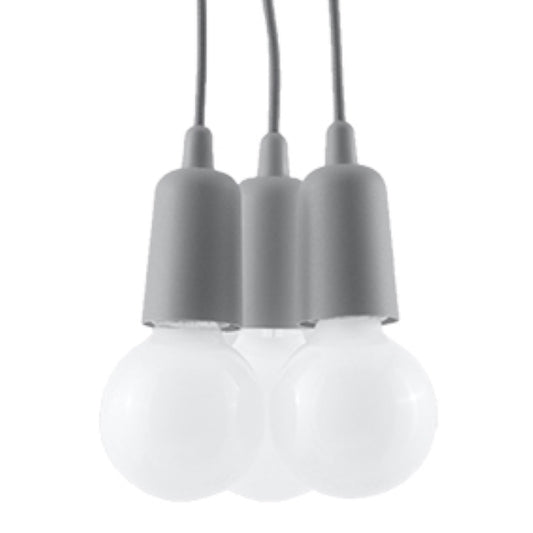 Pendant lamp DIEGO 3 grey