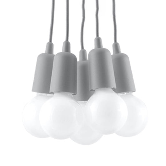 Pendant lamp DIEGO 5 grey