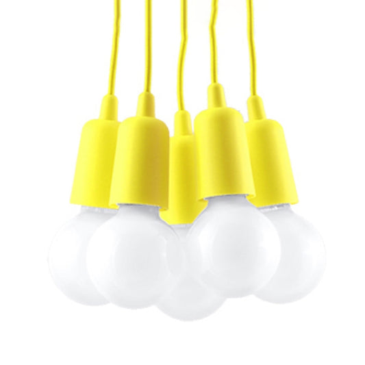 Pendant lamp DIEGO 5 yellow