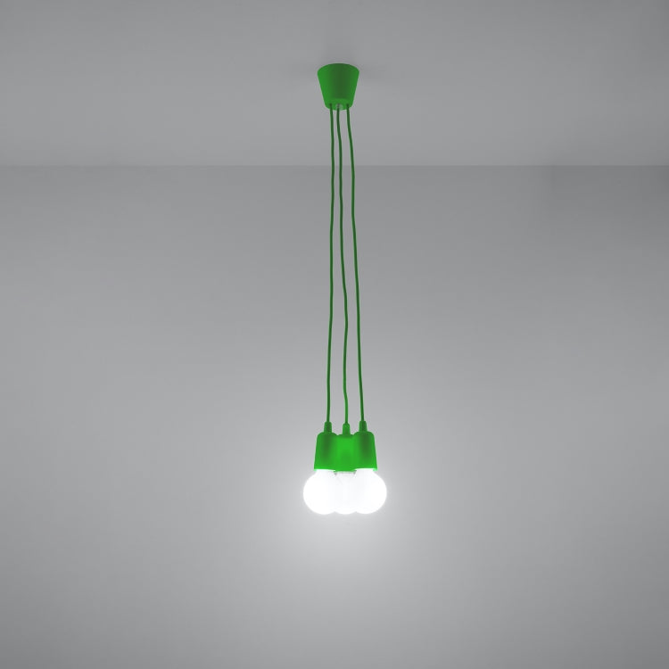 Pendant lamp DIEGO 3 green