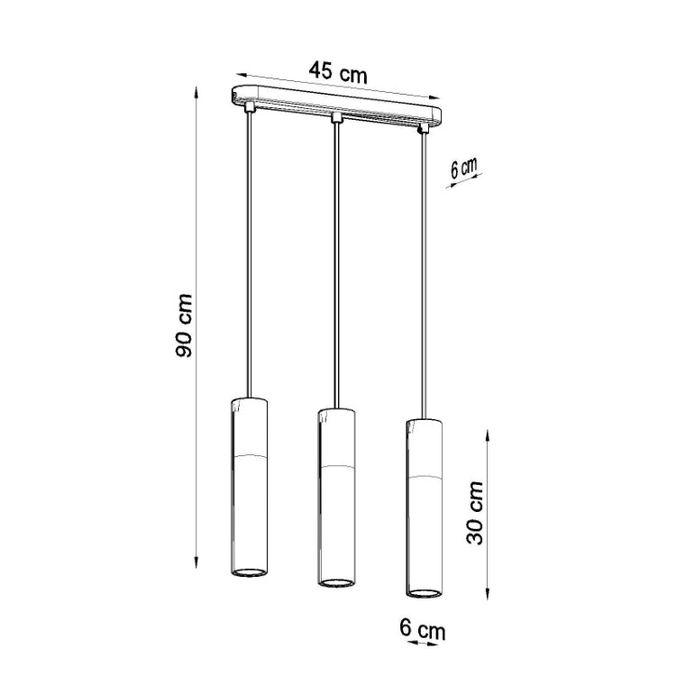 Rippvalgusti BORGIO 3L valge