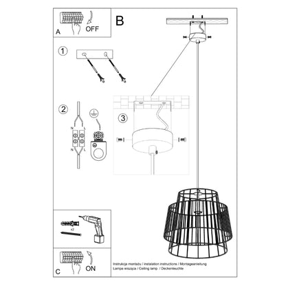 Pendant lamp GATE white