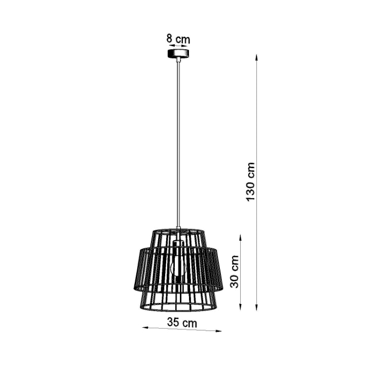 Pendant lamp GATE black