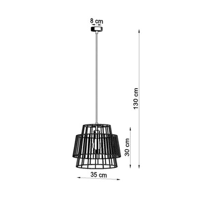 Pendant lamp GATE black