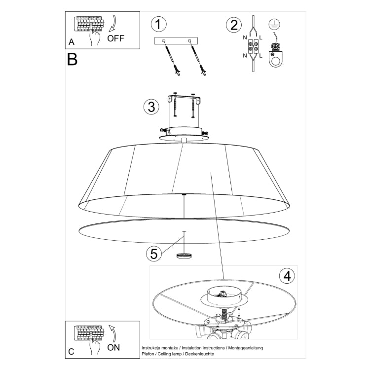 Ceiling lamp VEGA 60 white