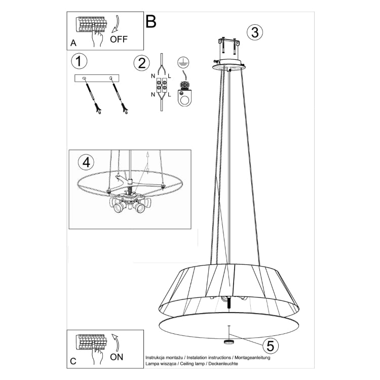 Chandelier VEGA 70 white