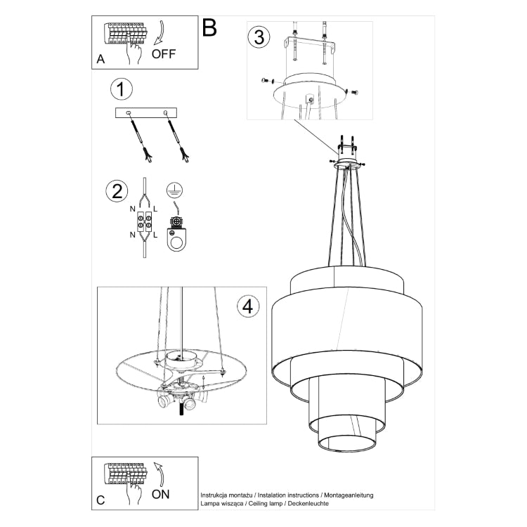 Chandelier REFLEXION 80 white