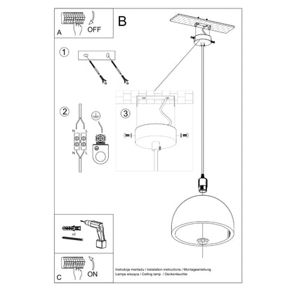 Pendant lamp PABLITO