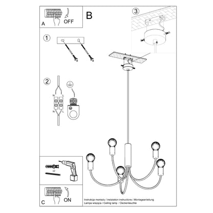 Chandelier PICCOLO 3 black