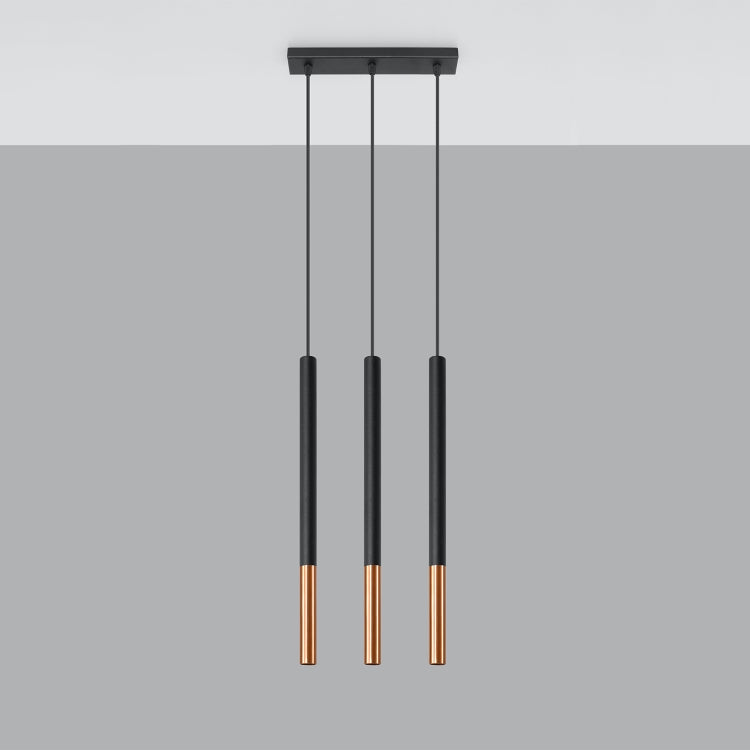 Pendant lamp MOZAICA 3L black/copper