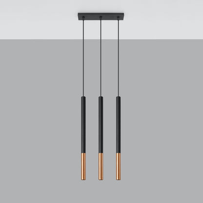 Pendant lamp MOZAICA 3L black/copper