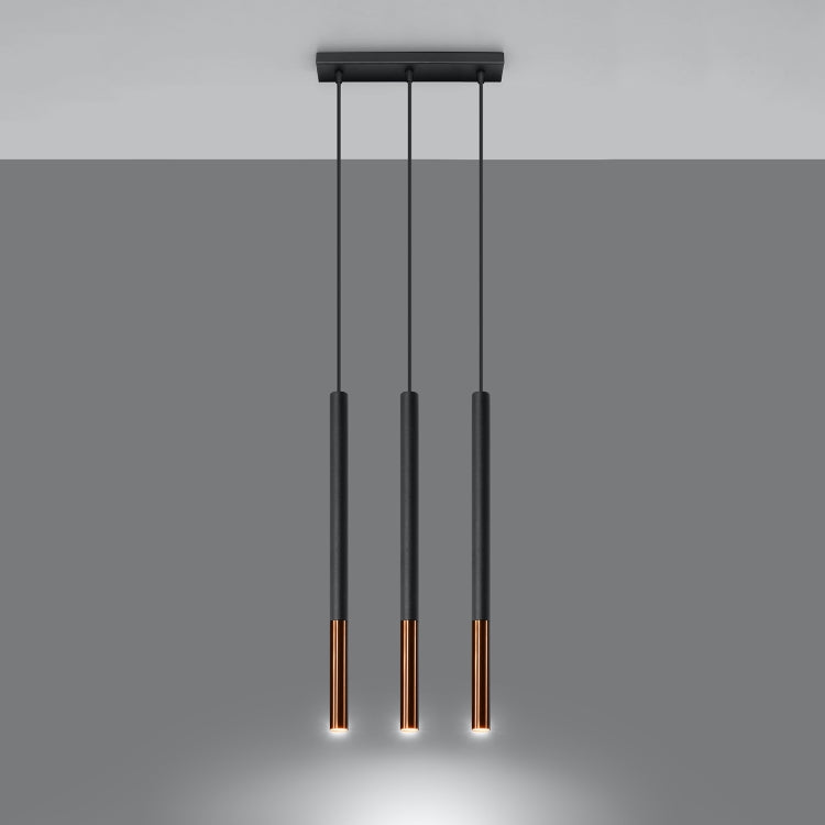 Pendant lamp MOZAICA 3L black/copper