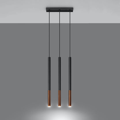 Pendant lamp MOZAICA 3L black/copper