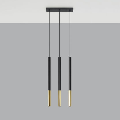 Pendant lamp MOZAICA 3L black/golden