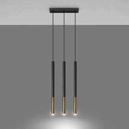 Pendant lamp MOZAICA 3L black/golden