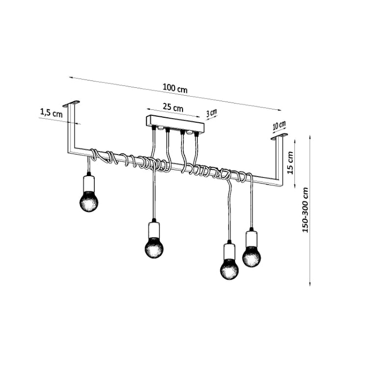 Chandelier SALAMANCA 4 black