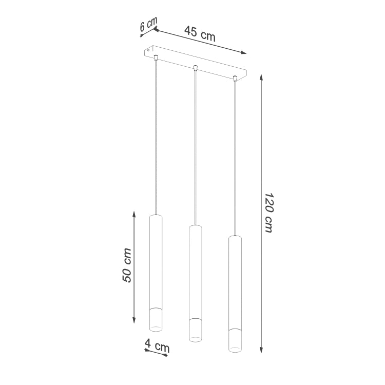 Pendant lamp WEZYR 3 white