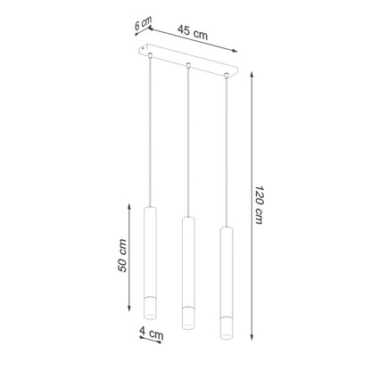 Pendant lamp WEZYR 3 white