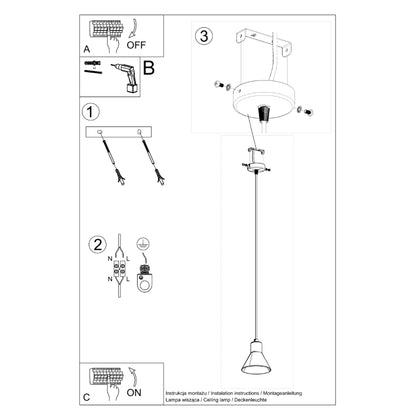 Pendant lamp TALEJA 1 white