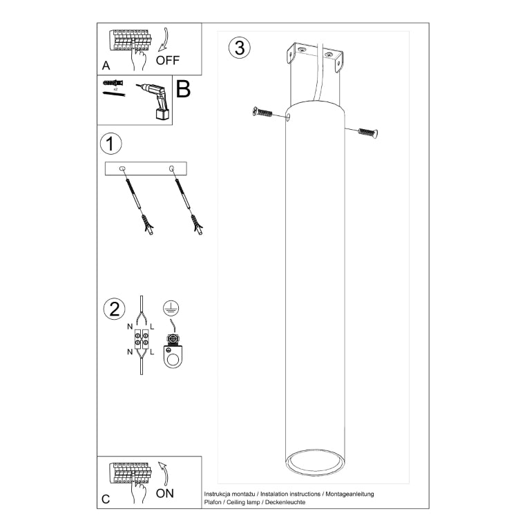 Ceiling lamp LAGOS 40 white