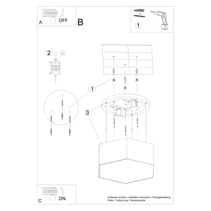 Ceiling lamp SUNDE 13 black