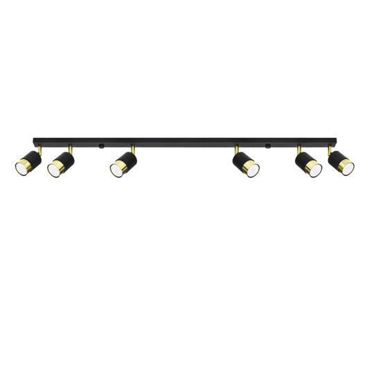 Ceiling lamp NERO 6 black/golden