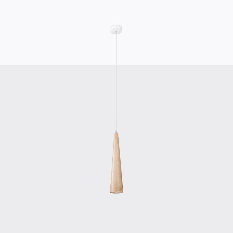 Pendant lamp SULA 1 natural wood