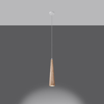 Pendant lamp SULA 1 natural wood