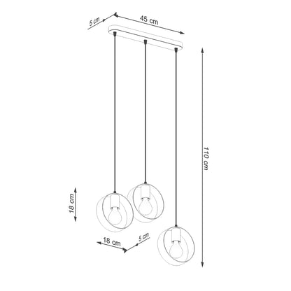 Pendant lamp TITRAN 3 white