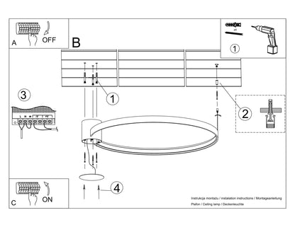 Lühter RIO 110 valge 3000K LED